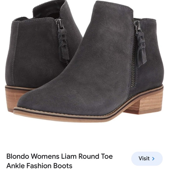 Blondo x Revolve Liam black grey leather waterproof ankle bootie women size 10 - Picture 1 of 9